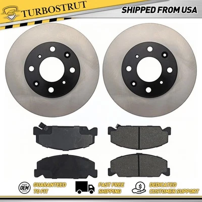 Kit de pastillas de freno y rotores delanteros para Honda Civic 1990-2000 garantía de por vida Foto 1 de 2