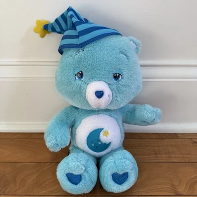 Vintage Bedtime Care Bear Blue Plush Stuffed Animal Hat - Image 1 of 4