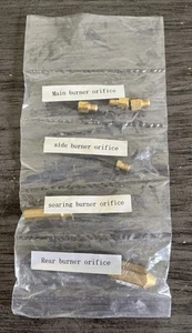 Set Of 6 Assorted BRASS Burner Orifices GAS GRILL Brand New In Sealed Package - Picture 1 of 14