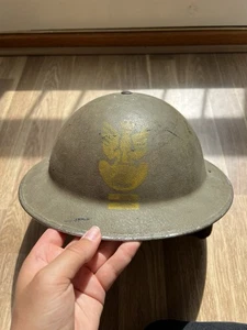 Genuine WW2 MKII Helmet Polish Poland Army In Exile Flash 1940 Dated - Picture 1 of 15