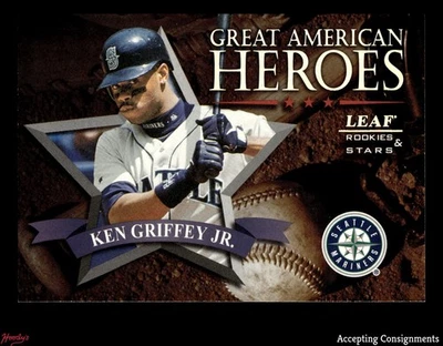 Leaf Rookies and Stars Great American Heroes #3 1998 Ken Griffey Jr. 1898/2500 Foto 1 de 2