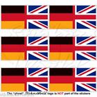 GERMANY-UK Flag German-British Union Jack 40mm Mobile Cell Phone Mini Sticker x6