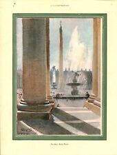 Publicité ancienne document Rome la place Saint Pierre Vignal 1925 issu magazine