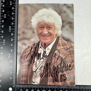 Jon Pertwee 3rd Dr Doctor Who Autograph Signed Photo Postcard - Picture 1 of 4