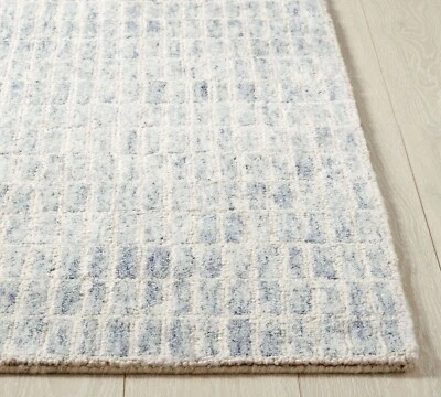 8X10 Pottery barn Capitola Blue wool area rug for living room Rug sale Discount