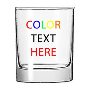 Customized Color Printed Personalized Whiskey Scotch Custom Glass Gift New - Picture 1 of 3