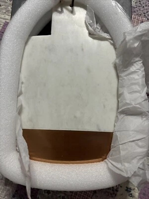 GODINGER MEETINGS Tábua de Corte de Mármore e Cobre com Alça 12" X 8" NOVA! - Imagem 1 de 4