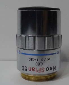 OLYMPUS MICROSCOPE OBJECTIVE NEO SPLAN 50 0,80 f=180 IC 50 - Picture 1 of 4