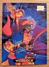 Marvel Masterpieces 1994 Parallel Gold Signature CARD 134 WARLOCK