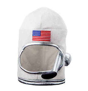 Child Astronaut White Helmet Spaceman Pilot Sci Fi Kids Fancy Dress Hat - Picture 1 of 2