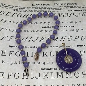 New 14K Lavender Jade Pendant & Bracelet - Picture 1 of 8