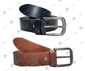 MEN’S GENUINE LEATHER FULL GRAIN 1.5” WIDTH BELTS WITH HIGH-QUALITY METAL BUCKLE