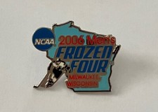 2006 NCAA Hockey Frozen Four Pin/Button Wisconsin-BC Eagles-Maine-North Dakota