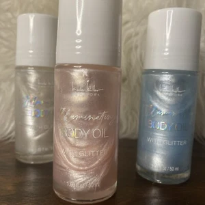 Nicole Miller New York Illuminating Body Oil Trio: Blau, Beige und Pink - Bild 1 von 4