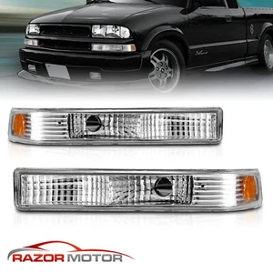 Luces de estacionamiento de parachoques cromadas ámbar para Chevy S10/Blazer 1998-2004 - Imagen 1 de 7