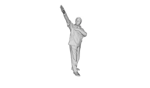 Printle O Femme 066--Old Woman Raising Arm Dabbing Figure for Dioramas Train Set - Picture 1 of 11