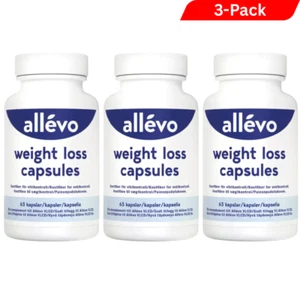 3x Allévo Pillole Perdita Peso Integratore Soppressore dell'Appetito Fibra Detox 63 Capsule. - Foto 1 di 4