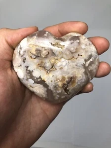 Grande fiore agata cuore 7,5 oz Madagascar bellissimo! Agata fiori di ciliegio N3 - Foto 1 di 6