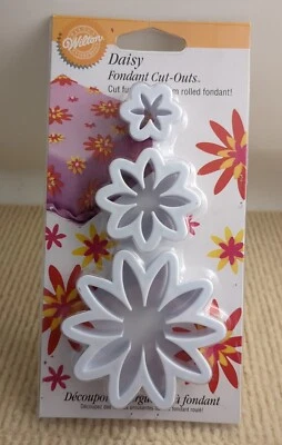 Wilton Daisy Shaped Fondant Cutters Set of 3 New - Image 1 of 2