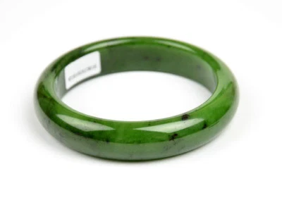 Brazalete Brazalete Jade Nefrita Canadiense Verde Natural 53mm-61.5mm con Certificado Foto 1 de 4