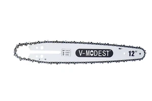 Barra V-MODEST de 12 pulgadas 1/4"-043-64DL montaje universal para Echo Poulan con cadena - Imagen 1 de 11