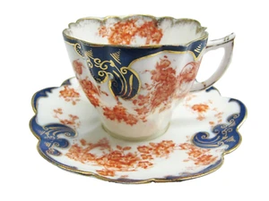 Myotts MS & Co. England Daisy Shape Cup & Saucer Imari Pattern Ca. 1900 - 1930 - Picture 1 of 9