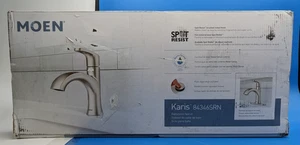 Moen - Karis - Grifo de baño - Resistente a manchas - Acabado de níquel cepillado - NUEVO EN CAJA - Imagen 1 de 6