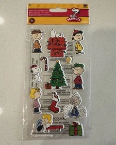 PEANUTS Charlie Brown Lucy Sally Linus Snoopy Schroeder Pigpen Christmas Sticker - Picture 1 of 4