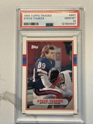 1989 Topps Traded #65T Steve TASKER - PSA 10 Rc Rookie Fresh Slab - Image 1 of 2