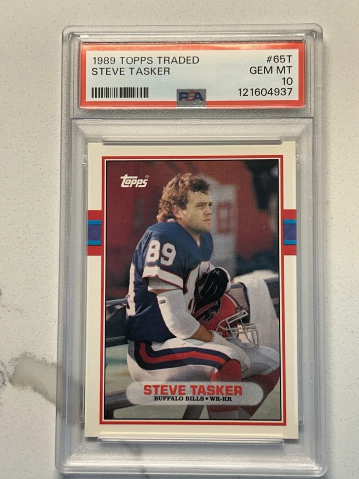 1989 Topps Traded #65T Steve TASKER - PSA 10 Rc Rookie Fresh Slab - Image 1 of 2