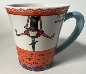 Taza de café caprichosa Leigh Standley diseño niña rizada Santa Bárbara Studios nueva de stock - Imagen 1 de 24