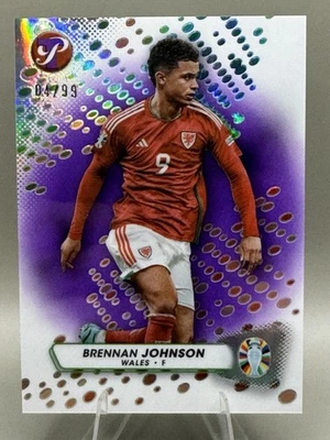 Brennan Johnson Wales (Tottenham) 2023 Topps Pristine Euro Purple Refractor /99 - Image 1 of 3