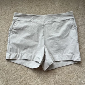 Talbots Women’s Khaki Tan Flat Front Pull On Shorts - Size 12 - VGUC - Stretch - Picture 1 of 8
