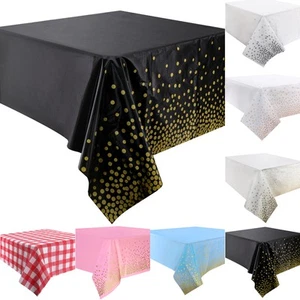 Time to Sparkle 8 PCS 54 x108 inch Plastic Table Cloth Covers Colourful Wedding - Picture 1 of 36