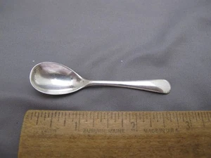 CUCHARA DE SAL INDIVIDUAL INGLESA ESTERLINA-Teardrop Bowl-JL&S Sheffield 1901-02 - Imagen 1 de 4