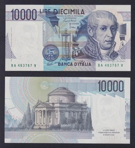 Italy 10000 Livres Time 1984 P 112a Variant Numbers Verdi Fds / UNC - Picture 1 of 1