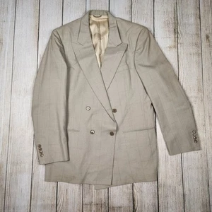 Christian Dior Monsieur Blazer Mens Size 41L Taupe/Purple Double Breasted - Picture 1 of 13