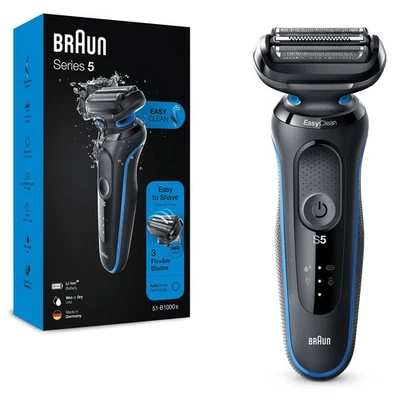Braun Series 5 Regolabarba Uomo Rasoio Elettrico Barba EasyClean Wet&Dry - Immagine 1 di 4