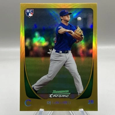  Tarjeta de novato DJ LeMahieu Bowman 2011 cromo #56 refractor dorado/50 radiocontrol  Foto 1 de 3