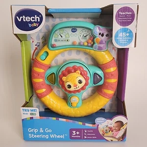 Vtech Baby Grip & Go Steering Wheel 3+ Months Interactive Baby Toy Lights Sounds - Picture 1 of 7