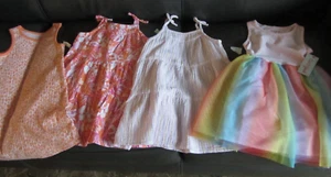 Lot of 4, Cat & Jack Girls sun dresses, NWT - Picture 1 of 13