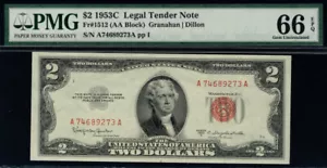 MALACK $2.00 1953C PMG 66 EPQ Nice price! pm0047 - Picture 1 of 1