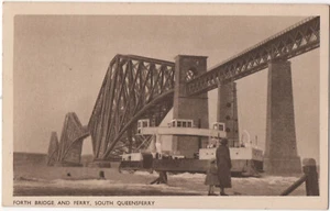 Vintage Postcard Forth Bridge Ferry South Queensferry - Picture 1 of 2