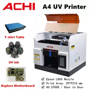 A4 UV DTG Printer Epson L800 Head Phone Case Metal t-shirt Printing AU - Foto 1 di 12