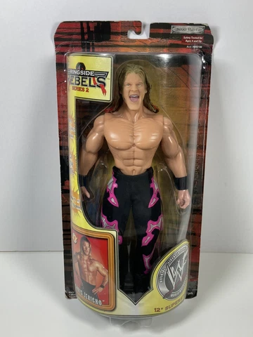 WWF 12" Chris Jericho Ringside Rebels Series 2 Action Figure Jakks NEW Box Wear Cover