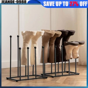 4 Pair Metal Welly Boot Stand Rack Indoor Outdoor Boots Storage Holder Organiser - Picture 1 of 14