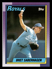 1990 Topps Bret Saberhagen  Kansas City Royals #350 NM-MINT Baseball Card