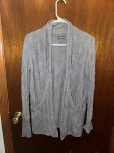 Cárdigan Market & Spruce para mujer gris tejido frente abierto talla mediana - Imagen 1 de 7