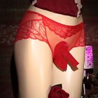 Male Sissy Briefs Lace Lingerie Man Pure Color See Through Transparent