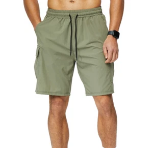 Man Cargo Shorts Washed Vintage Oversized Plus Size - Picture 1 of 9